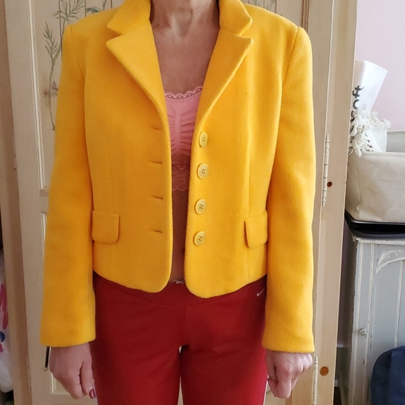 Jackets & Blazers - Womens yellow  fleece lined jacket